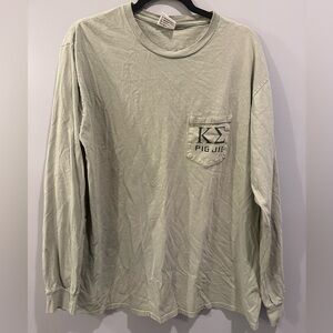 Kappa Sig Pig Jig Panhellenic Fraternity Greek Long Sleeve Pocket Tee Size L